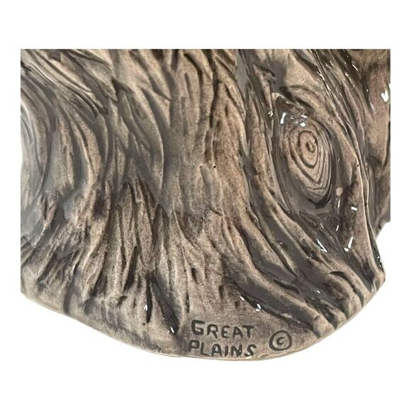 Vintage Great Plains Large Owl Planter Garden Statue 10" Wide Eyed Ceramic READ - Picture 4 of 7